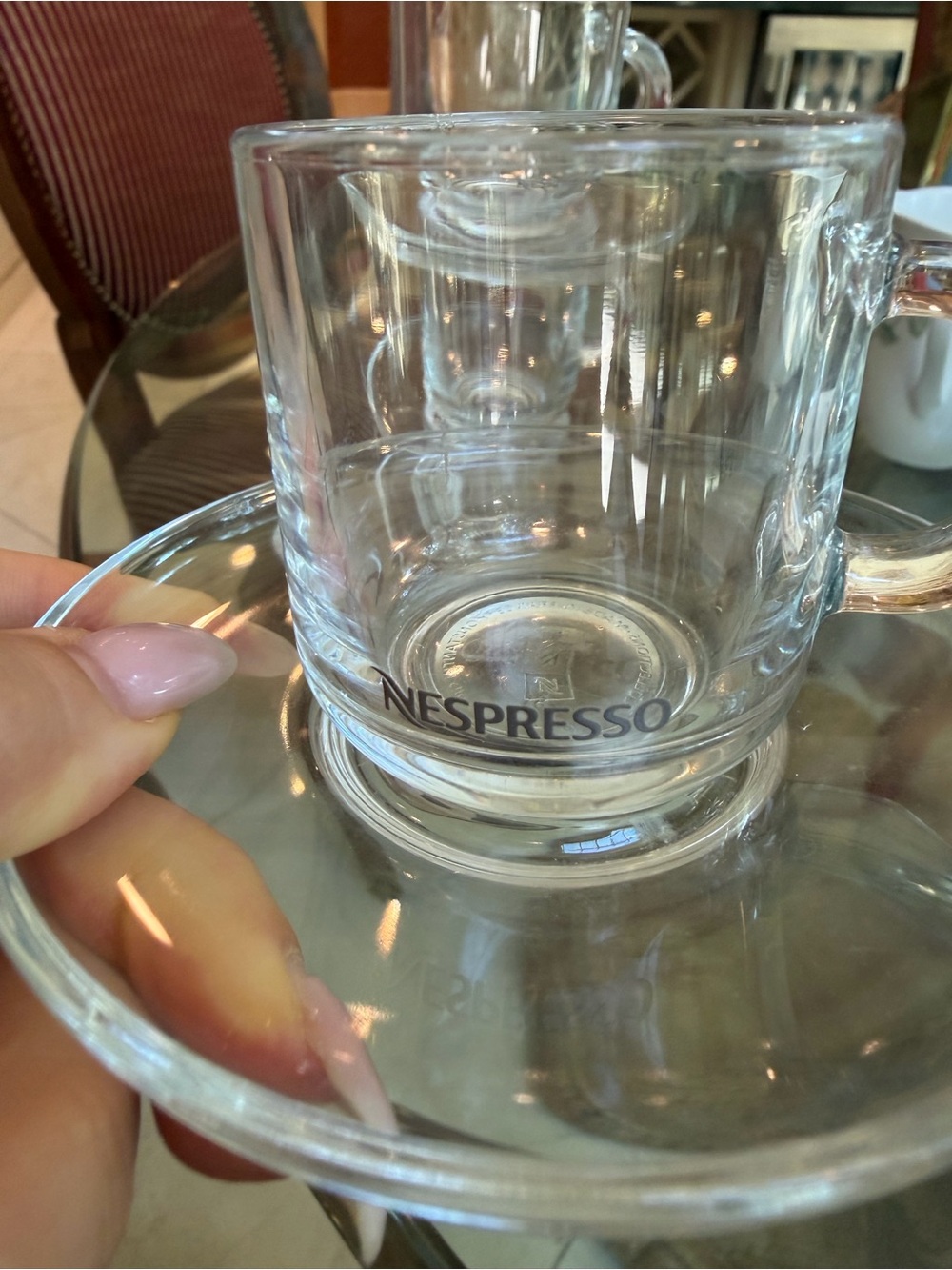 Set of 4 Nespresso Vertuo Espresso Coffee Mugs with saucers
Tempered glass - Picture 6 of 11
